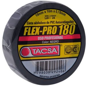 Cinta aisladora p/cable FLEX PRO NEGRA 10m