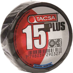 Cinta aisladora p/cable 15PLUS NEGRA 10m